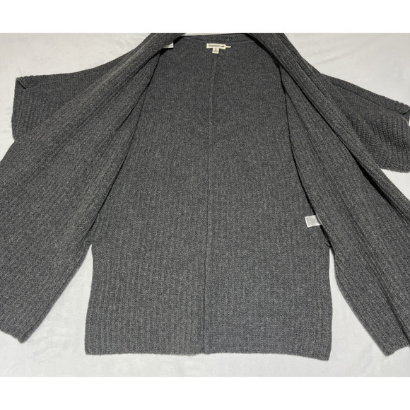 Toad & Co San Ysidro Wool Cardigan Womens Small Gray Open Chunky Knit Sweater - Picture 3 of 12